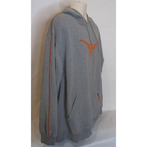 Nike Texas Longhorns Hoodie Men’s XXL Gray Pullover Sweatshirt Embroidered Logo - Picture 5 of 10